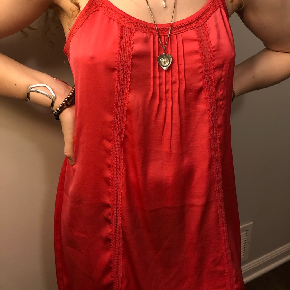 Pink slip dress